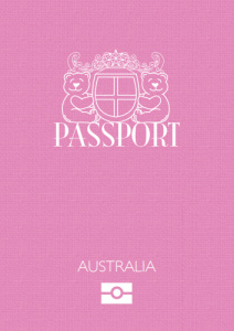 Teddy Bear Passport Australia Pink